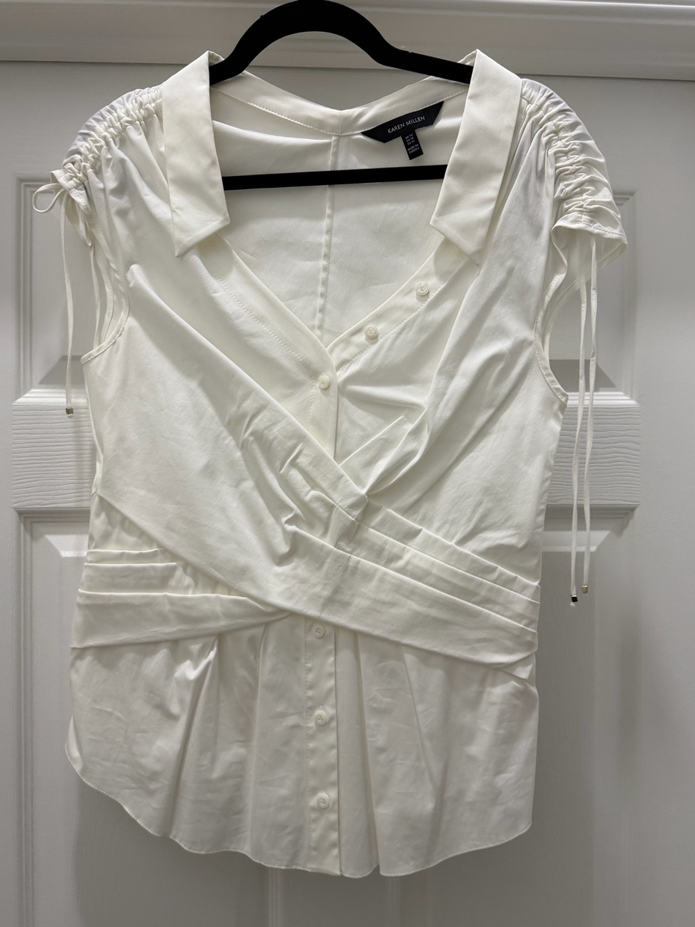 Karen Millen White Crossover Top